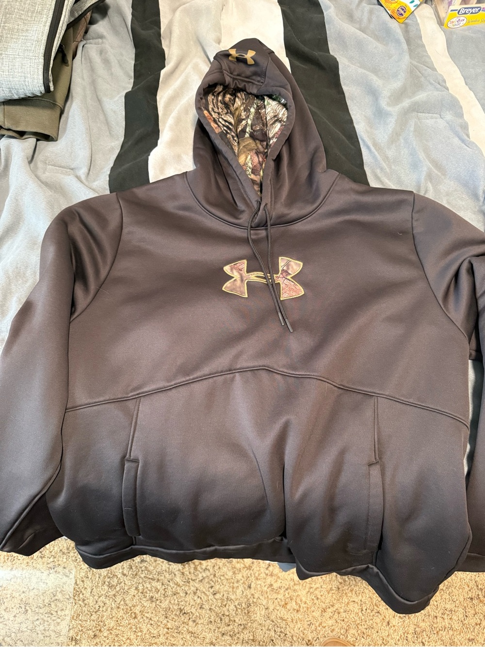 Under Armour Men’s Black Hoodie with Camo Logo
